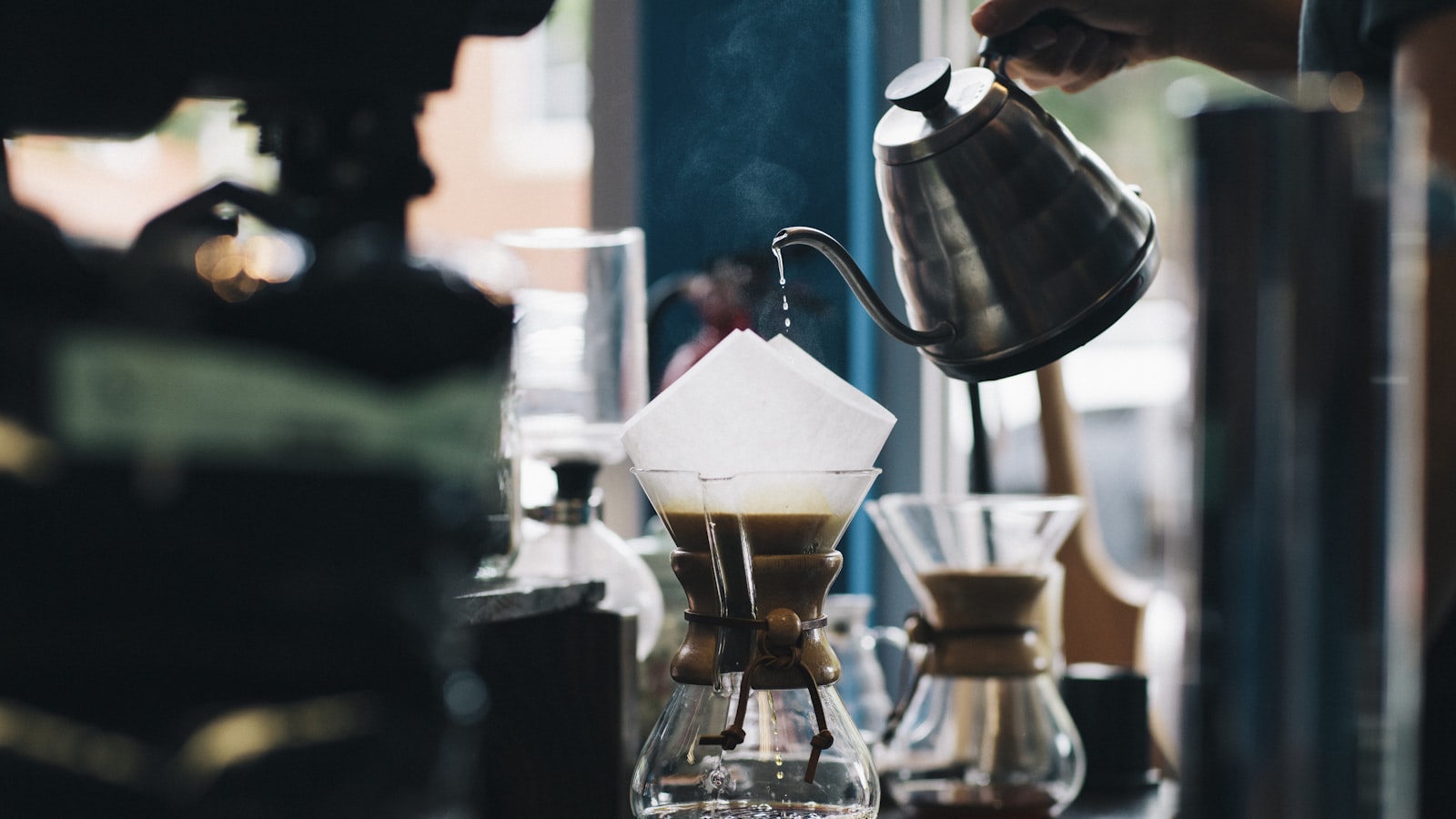 Coffee beans at different roast levels shown side by side.